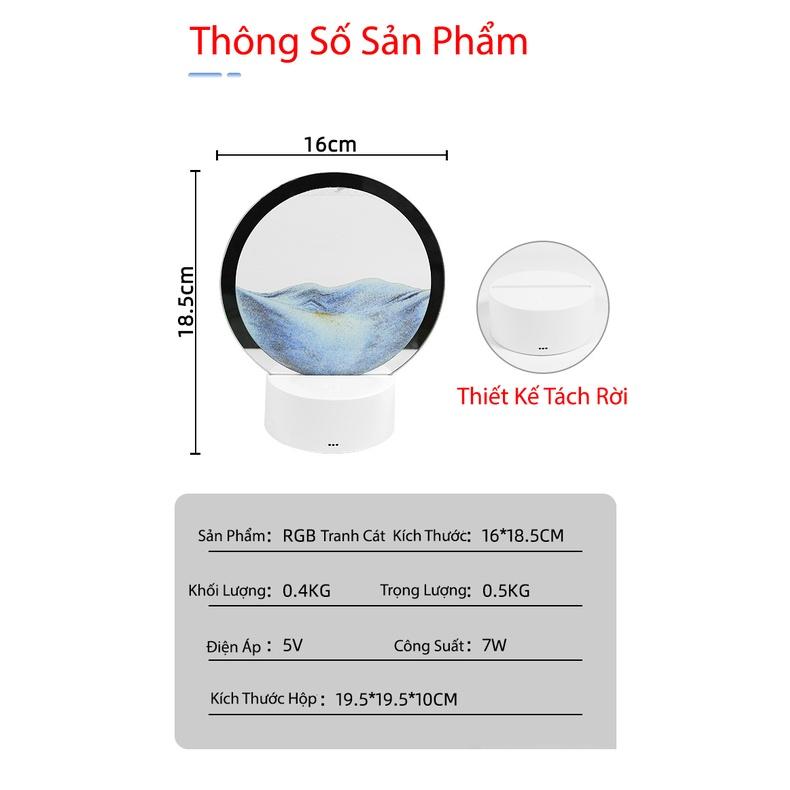 Tranh cát chuyển động 3D Kết hợp đèn led chiếu sáng xung quanh , làm quà tặng , trang trí nhà cửa phong thủy