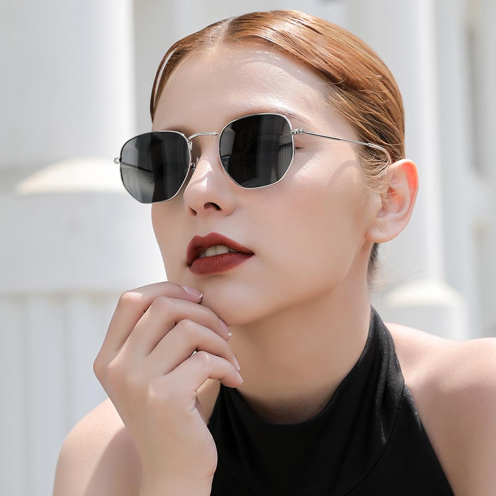 Retro Vòng Thời Trang Unisex Tôn Kính Phân Cực Lớp Phủ UV400 Kính Mát Kính Mắt Nữ Dành Cho Nam Nữ 3447