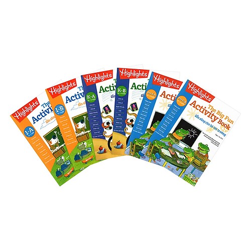 Sách big fun activity books sẵn sàng cho bé tới trường - bộ 6 cuốn, in màu ( 2 -  7 tuổi )