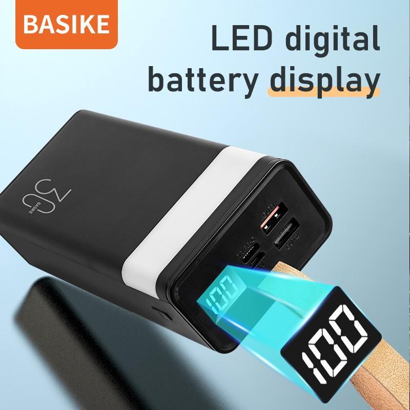 Sạc Dự Phòng 20000mAh 30000mAh BASIKE Màn hình kỹ thuật số LED có ánh sáng-Hàng chính hãng