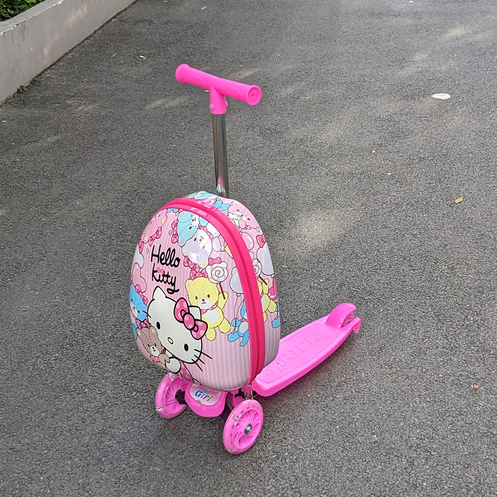 Xe trượt Scooter kèm vali kéo 2 trong 1 cho bé BABY PLAZA SW-118