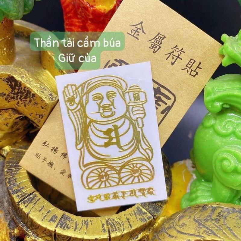 Miếng Dán Điện Thoại Sticker Mèo Thần Tài, Hổ Vàng Hút Tài Lộc May Mắn, Năm Mới Phát Tài