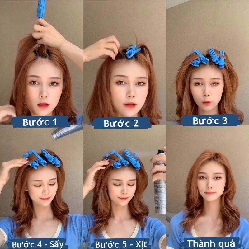 Kẹp Uốn Phồng Tóc Mái Chân Tóc Phồng Cách Hàn Quốc