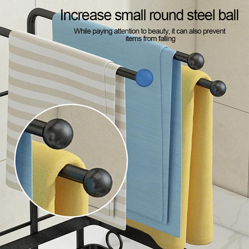 Đen/Trắng Gầm Bếp Chứa Đồ Đứng Tản Áo Xốp Điện Giá Treo Tường Sắt Điện Nhà Tổ Chức Giá Đỡ Bếp Accessorie