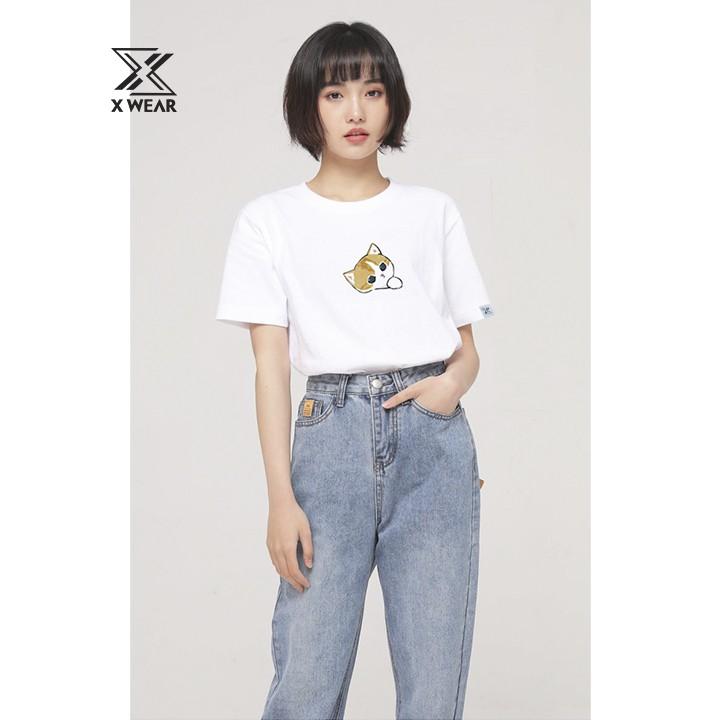 Áo thun Unisex form rộng tay lỡ lazy cat MEO3