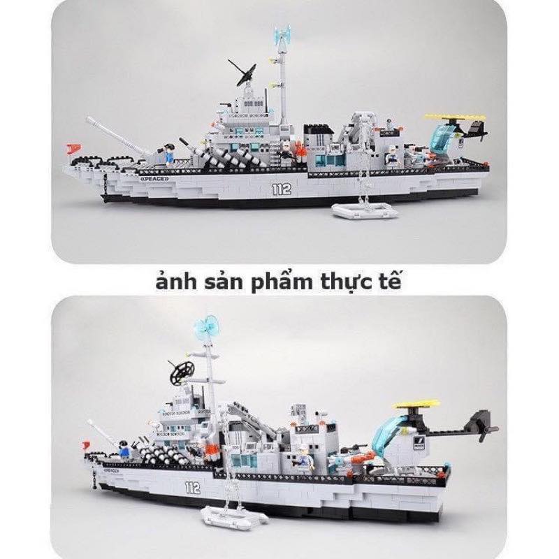 Đồ Chơi Lắp Ghép Tàu Chiến Hạm Cỡ Lớn Lelebrother 8734