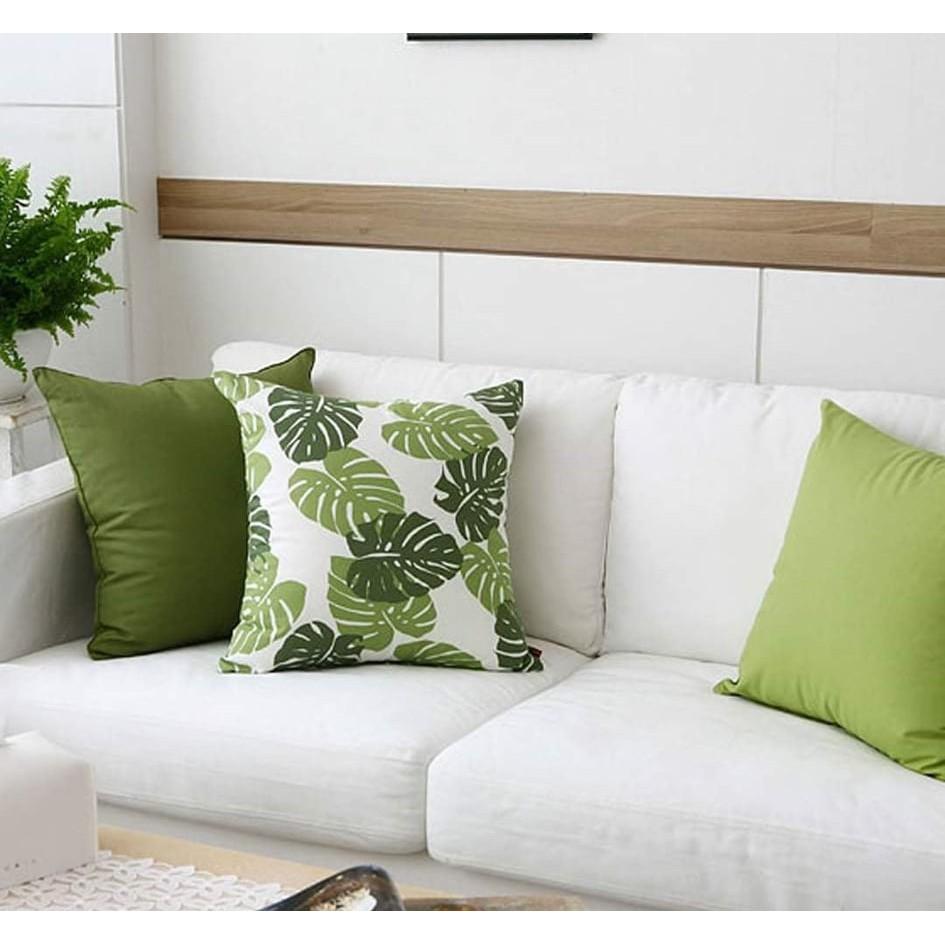 Vỏ Gối Tựa Lưng Sofa Vuông 45x45 Chất Liệu Vải Canvas Cao Cấp Hiện Đại Họa Tiết Caro