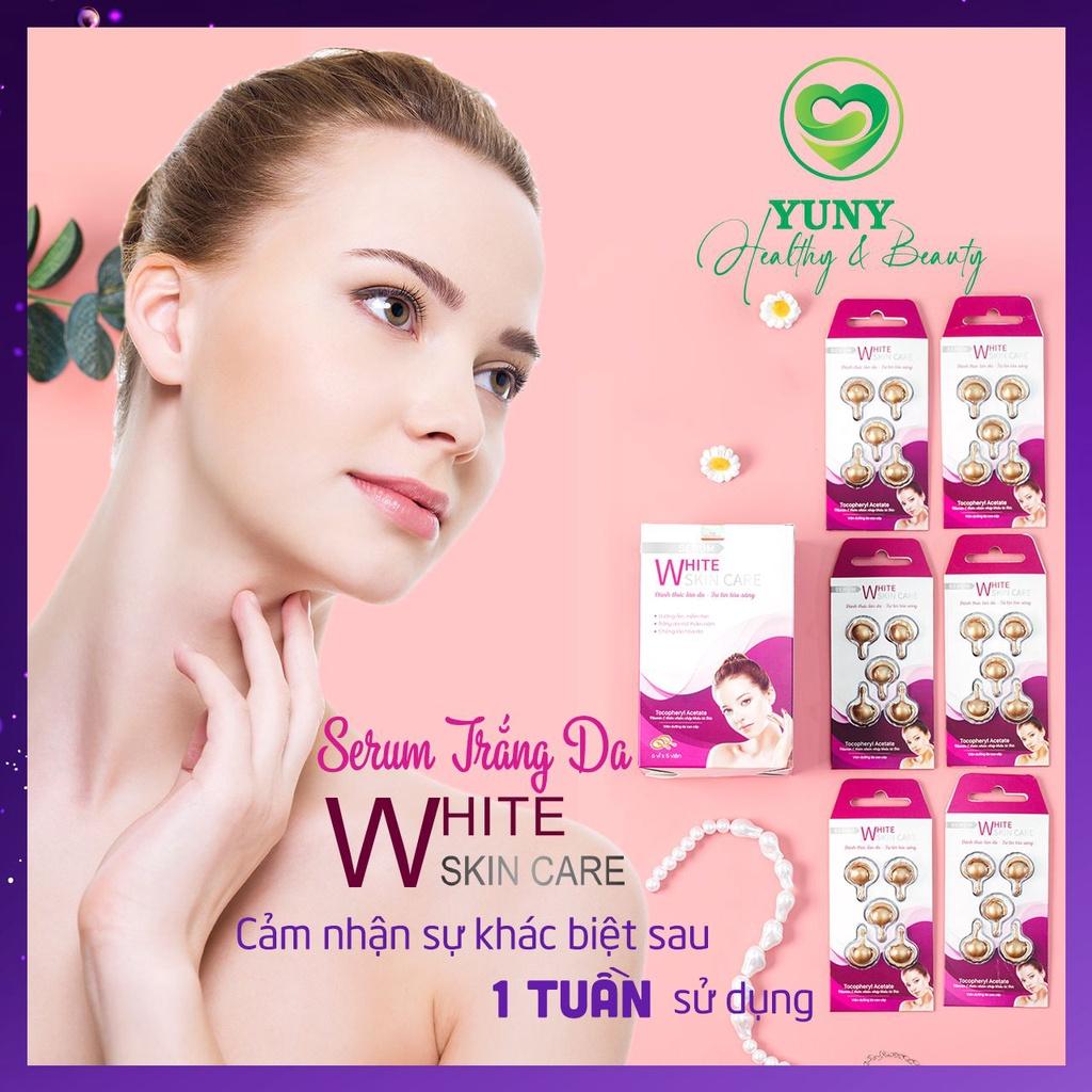 2 Hộp Serum Trắng Da White Skin Care Giúp Dưỡng Ẩm Chống Lão Hoá Mờ Thâm Nám Tàn Nhang Hộp 6 Vỉ