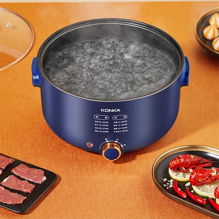 Nồi Lẩu Điện Đa Năng Chống Dính 5 Lít 1300W Hot Pot Nhanh Sôi KONKA KZG-HP502 - Hàng Nhập Khẩu