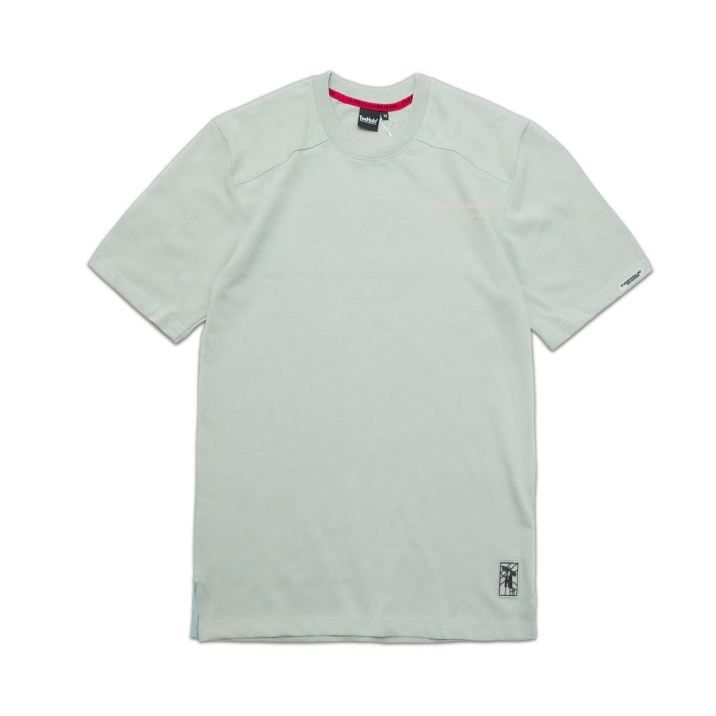 Áo Thun Unisex TeeHolic Thả Vai Xẻ Tà Màu Xanh Tiffany In Logo THS
