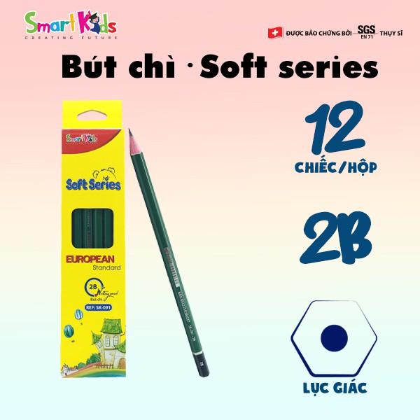 CHÌ THÂN GỖ ĐỎ, NHÚNG DẦU SK-091 SMARTKIDS ( 12 CÂY/HỘP), dành cho học sinh, sinh viên. Gỗ mềm, dễ chuốt.