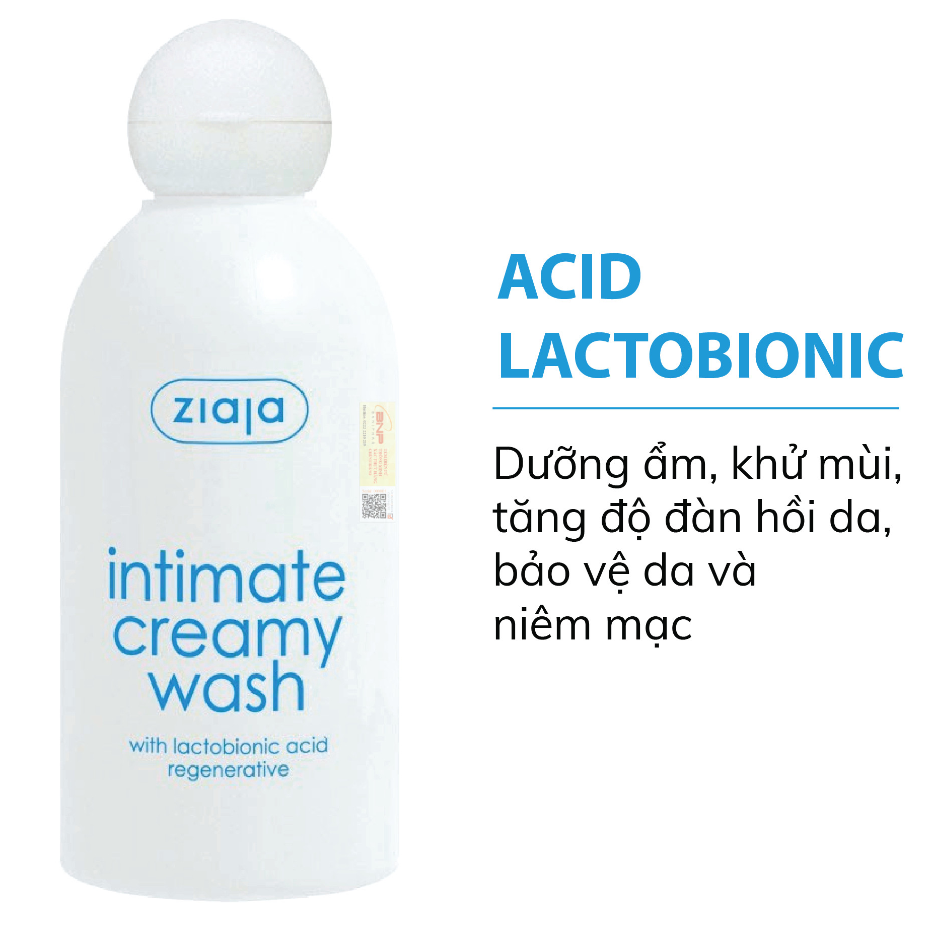 Dung dịch vệ sinh phụ nữ Intimate dạng kem with Lactobionic Acid