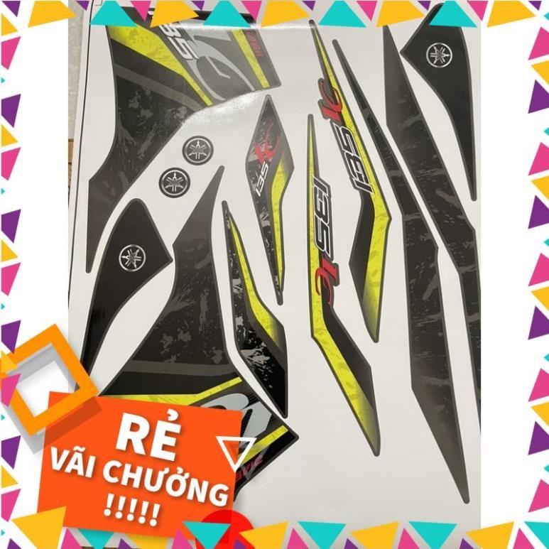 Tem Exciter 135 rời dán xe xám đen - mẫu Lc