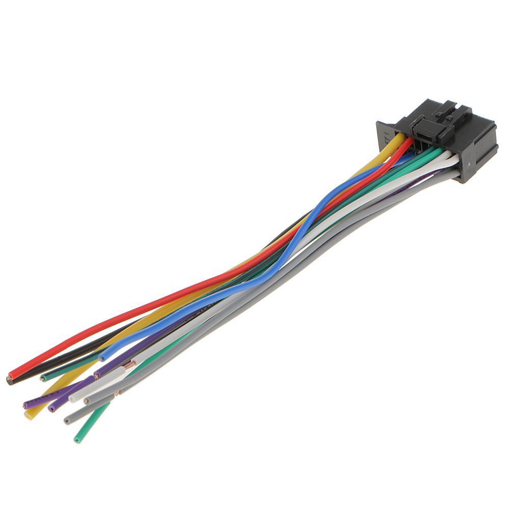 2x 16-Pin Wire Harness Cable 6.3'' Car Stereo Audio Power Plug Connector