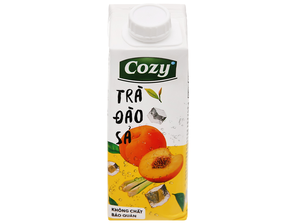 Thùng 24 hộp trà đào sả Cozy 225ml