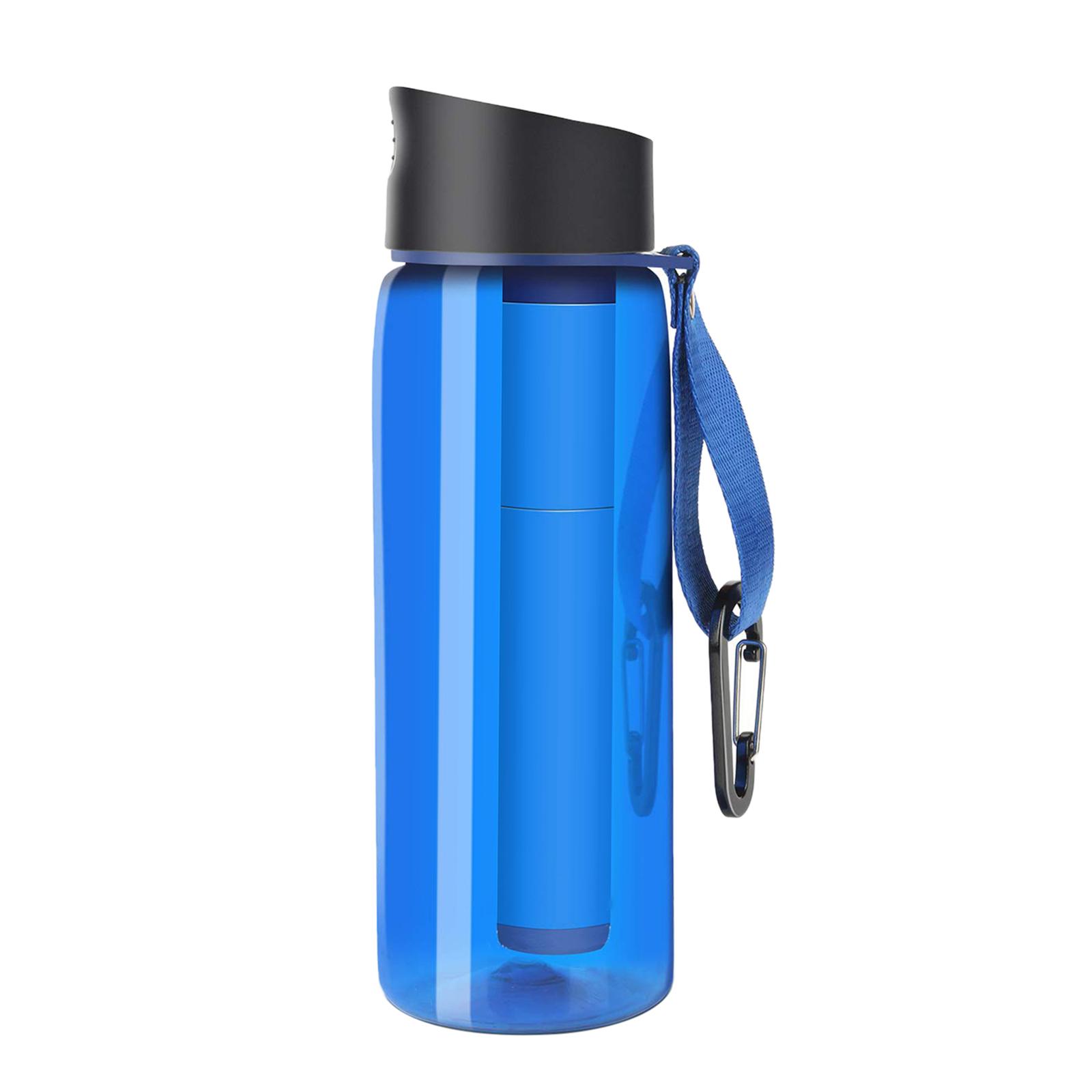 2x4Stage Travel Water Filter Bottle Straw Purifier Camping Emergency Survival