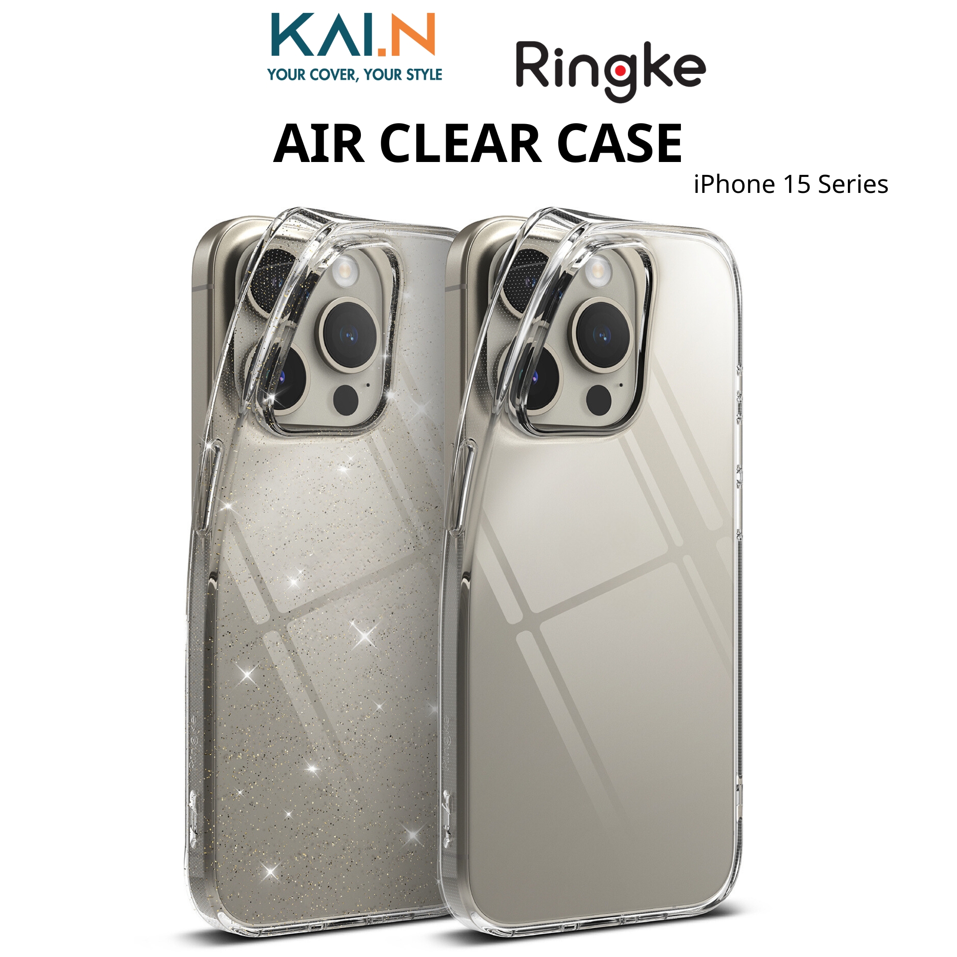 Ốp Lưng Trong Suốt Dẻo Ringke Air Dành Cho iPhone 15 Pro Max / iPhone 15 Pro / iPhone 15 Plus / iPhone 15 - HÀNG CHÍNH HÃNG