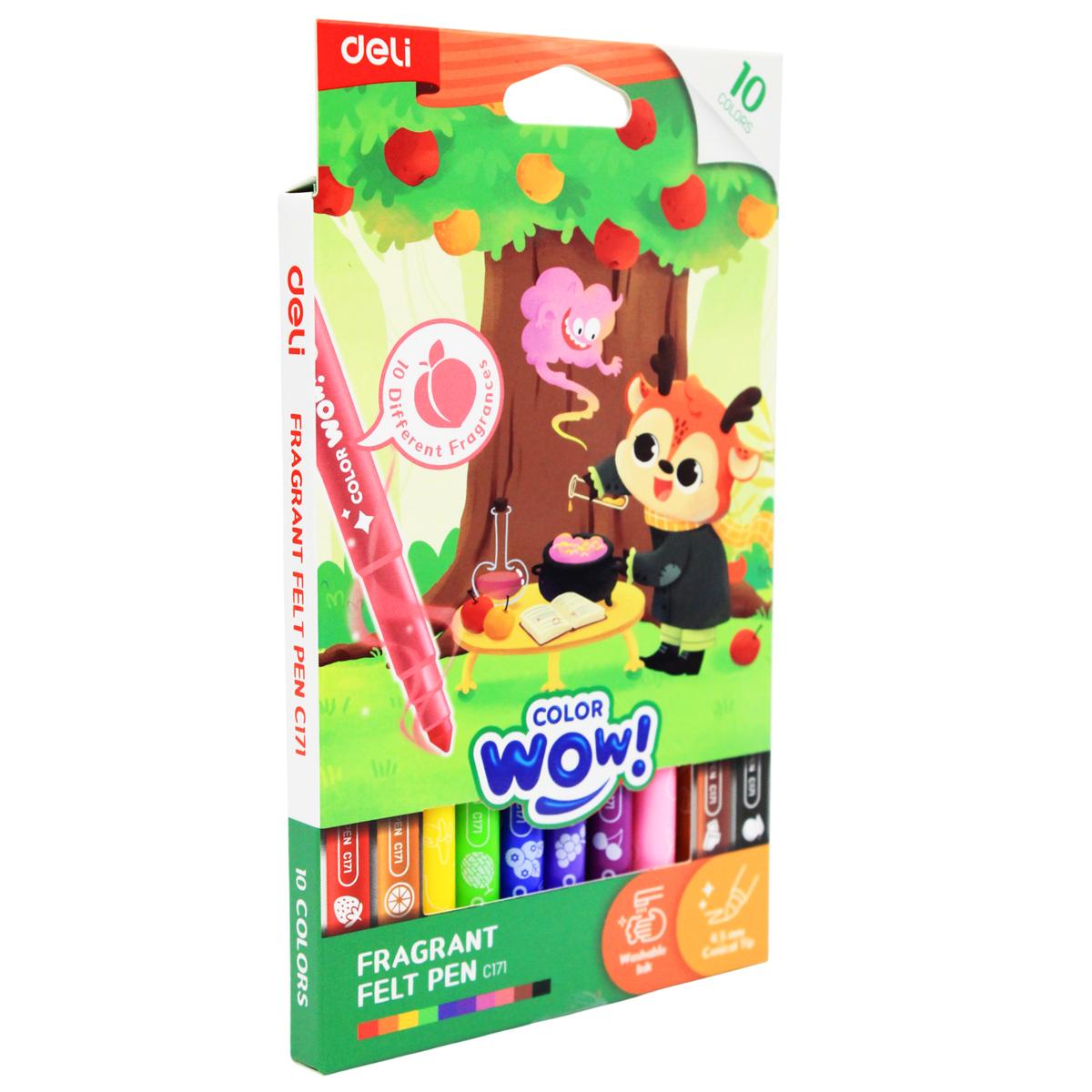 Hộp 10 Bút Dạ Nước - Hương Hoa Quả - Deli EC171