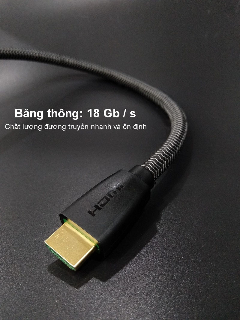 Cáp hdmi 2.0 mạ vàng hỗ trợ độ phân giải tối đa 4k/60Hz 4096x2160 hỗ trợ 3D dùng cho máy tính, máy chiếu, tivi, tivi box, PS3/4...... Dài 3m UGREEN HD118 50464 - Hàng Chính Hãng