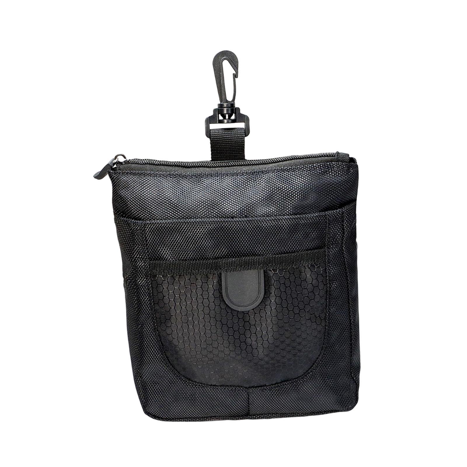Golf Ball Bag Pouch Polyester with 360 Degree Swivel Buckle Golf Tee Holder