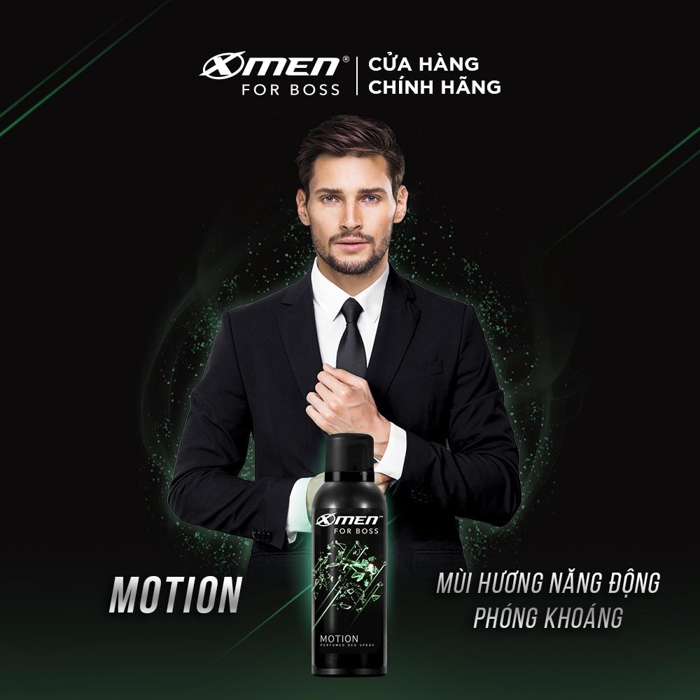 Xịt khử mùi X-Men for Boss Motion - Mùi hương năng động phóng khoáng 150ml