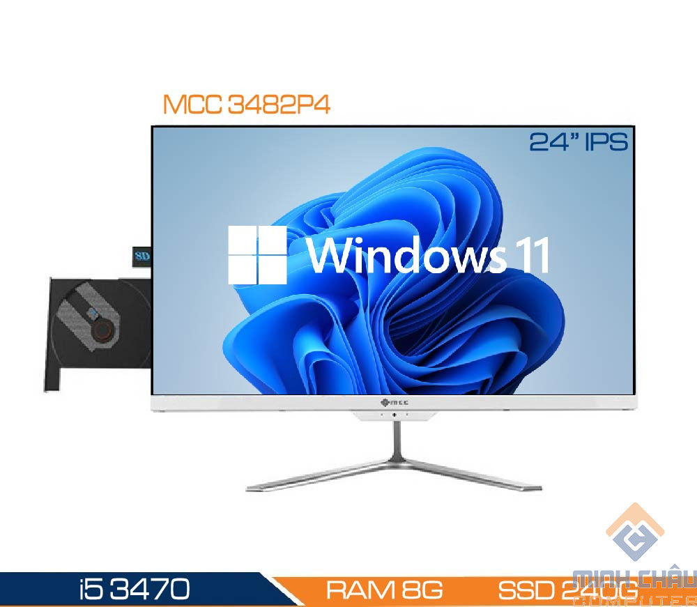 Bộ PC All In One MCC 3282P4 Home Office Computer CPU i3 3220/ Ram4G/ SSD240Gb/ DVD/ Camera/ Wifi/ IPS[Chính hãng]