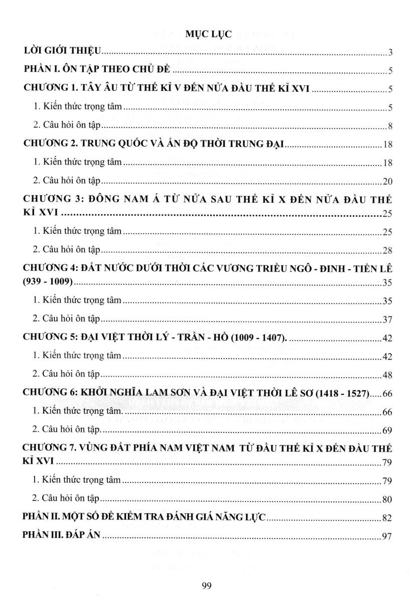 Đề Kiểm Tra Đánh Giá Năng Lực Môn Lịch Sử - Địa Lí Lớp 7: Phần Lịch Sử