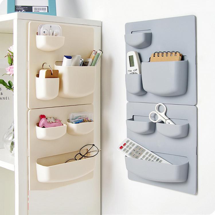 Kệ dán tường, dán tủ lạnh tiện dụng khắp nơi trong nhà kệ 4 ô