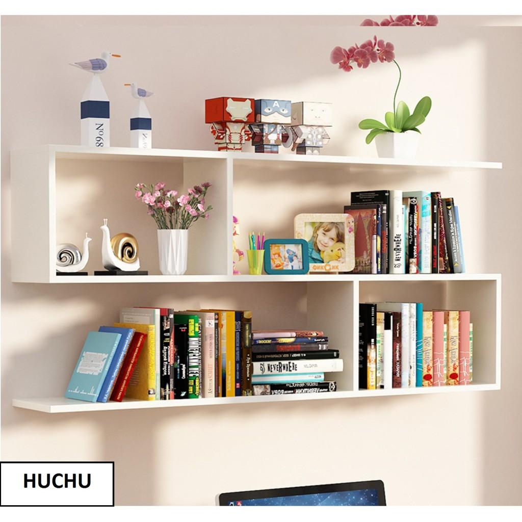 Kệ Sách , Kệ Trang Trí Treo Tường 2 Tầng Đa Năng - GP13-