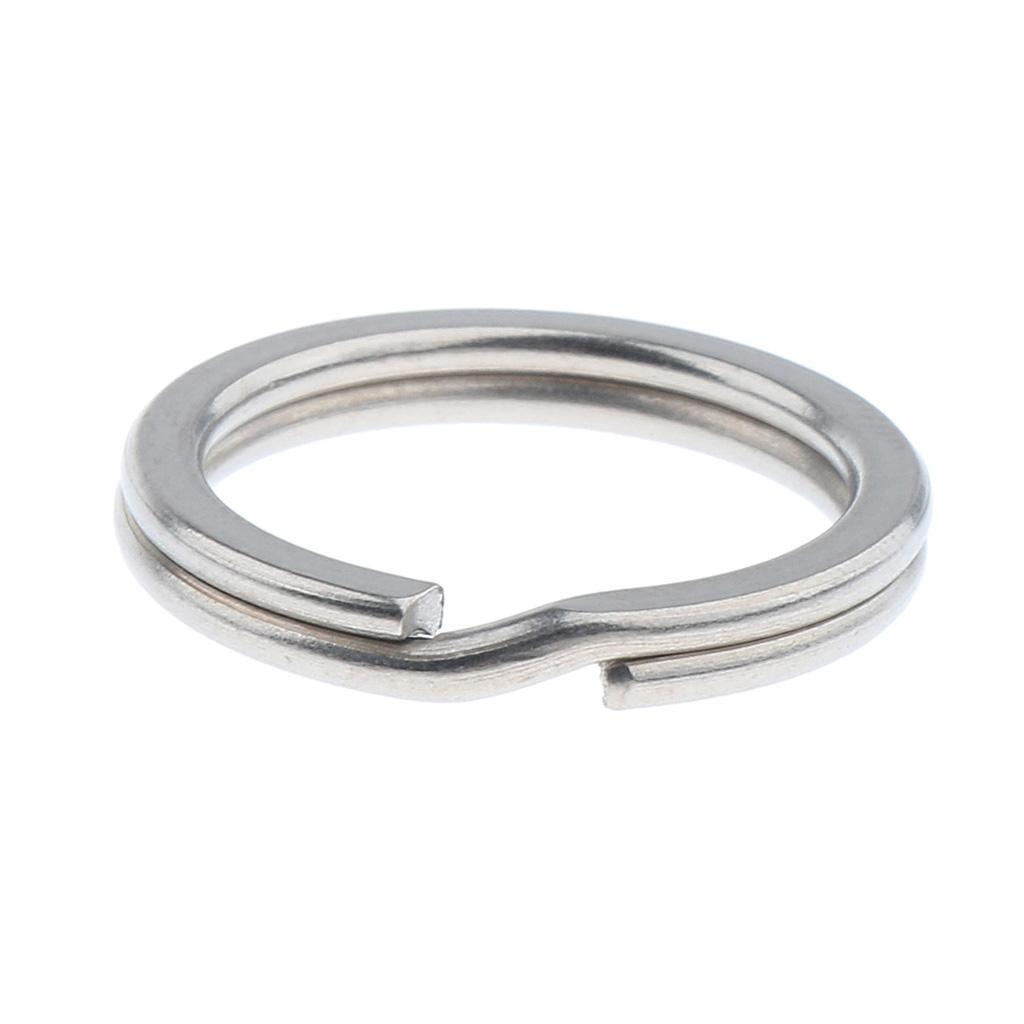5pcs Titanium Keychain Split Ring Keyring Holder Hanging Loop