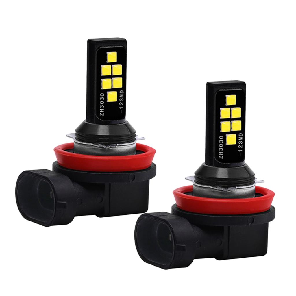 2Pcs H11 H8 1200LM 6500K 60W  LED Fog Driving Light Car