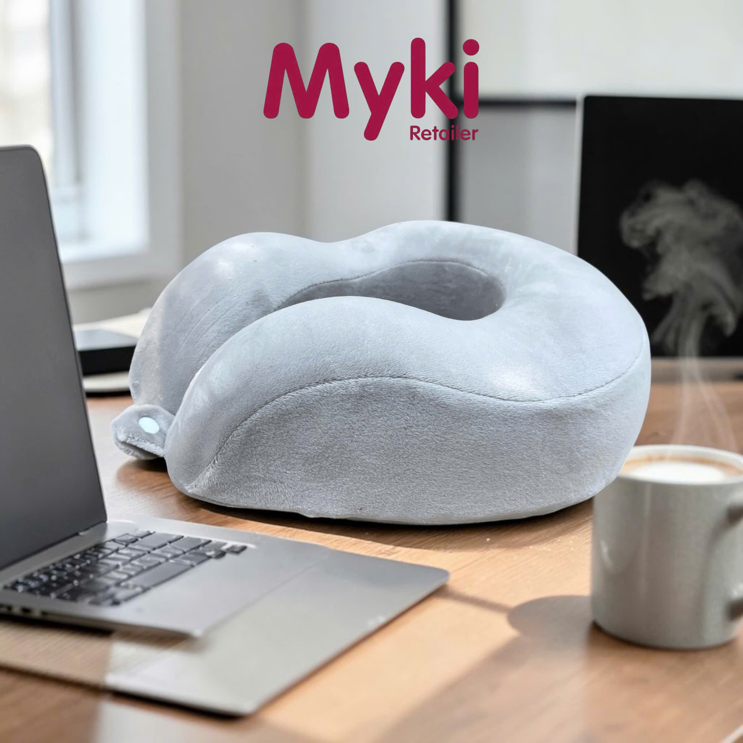 Gối Kê Cổ Cao Su Non Êm Mềm Hỗ Trợ Cổ Vai Gáy Đi Xe Đi Máy Bay Văn Phòng