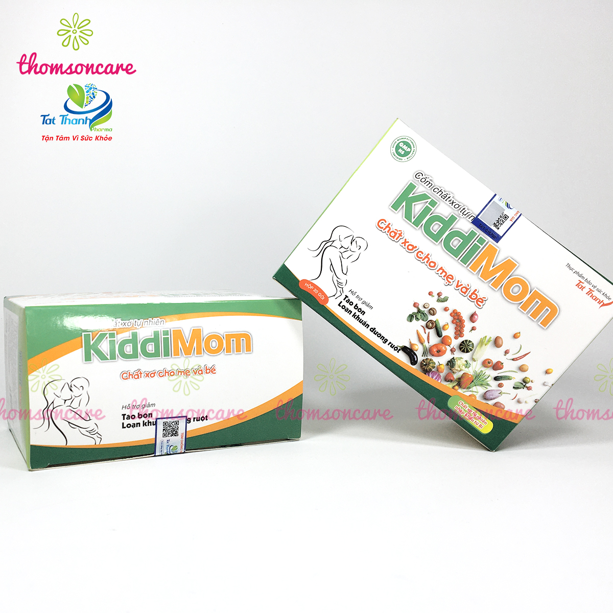 KiddiMom - Cốm bổ sung chất xơ, ngăn ngừa táo bón cho mẹ bầu và bé - Hộp 20 gói