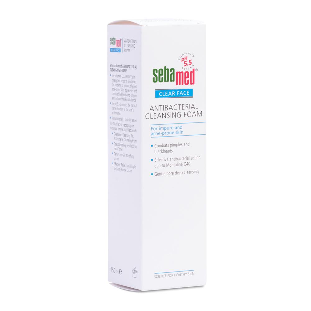 Sữa rửa mặt tạo bọt kháng khuẩn giảm mụn Sebamed Cleansing Foam 150ml