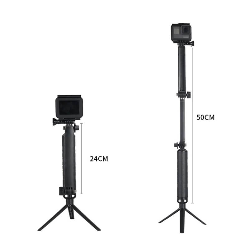 GẬY 3 KHỚP DÀNH CHO GOPRO VÀ ACTION CAM TELESIN V2 ( THREE WAY ) - HÀNG NHẬP KHẨU