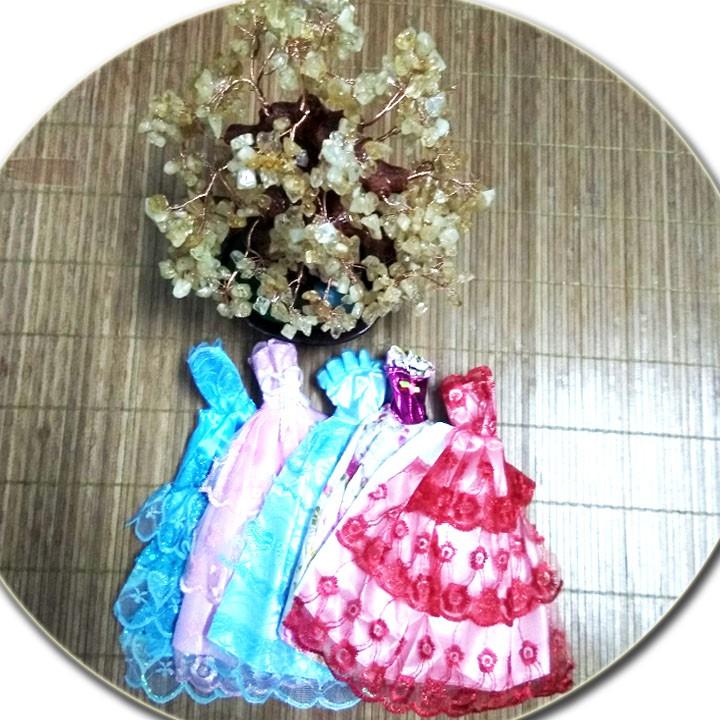 Bộ 05 Váy Đầm Công Chúa Búp Bê 30Cm