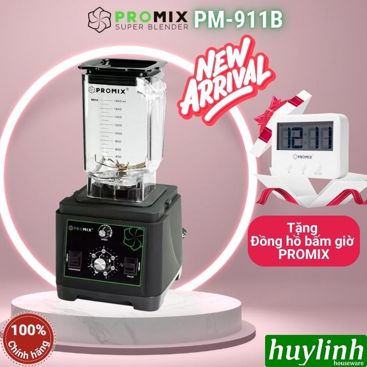 Máy xay sinh tố công nghiệp Promix PM-911B [Model mới 2023] - Dung tích 2 lít - Công suất 1650W - Có hẹn giờ tới 90S - Hàng chính hãng