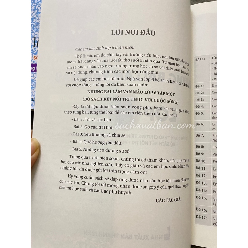 Sách Những bài làm văn mẫu lớp 6 Tập 1 + Tập 2 - Kết nối tri thức với cuộc sống (Biên soạn theo Chương trình GDPT mới)