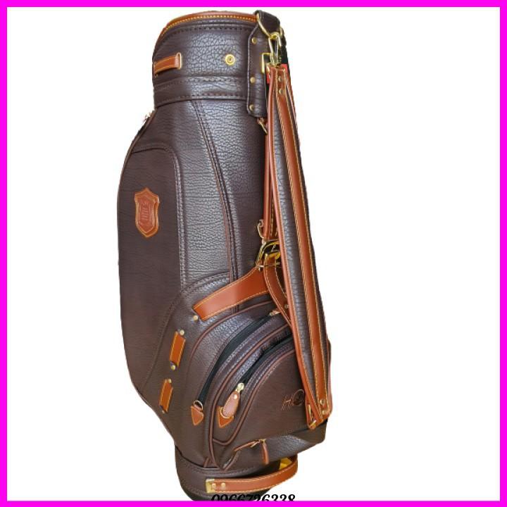 Túi Đựng Gậy Golf Da Màu Nâu Bò