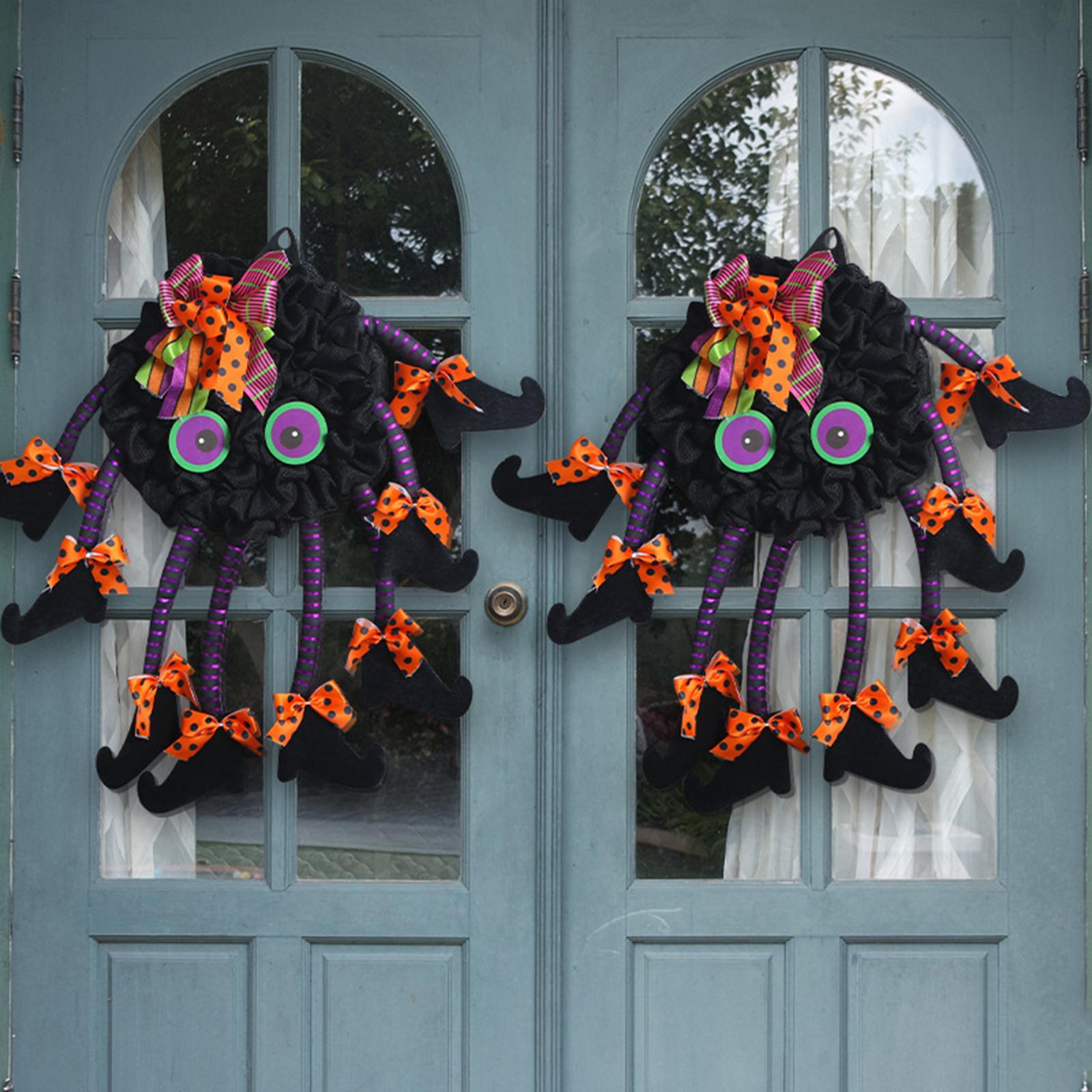 Halloween Wreath Front Door Wreath Garland for Horror Party Indoor Outdoor