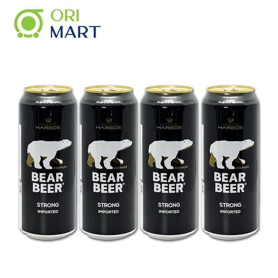 Combo 4 Lon Bia Bear Beer Strong Lager 7.7%