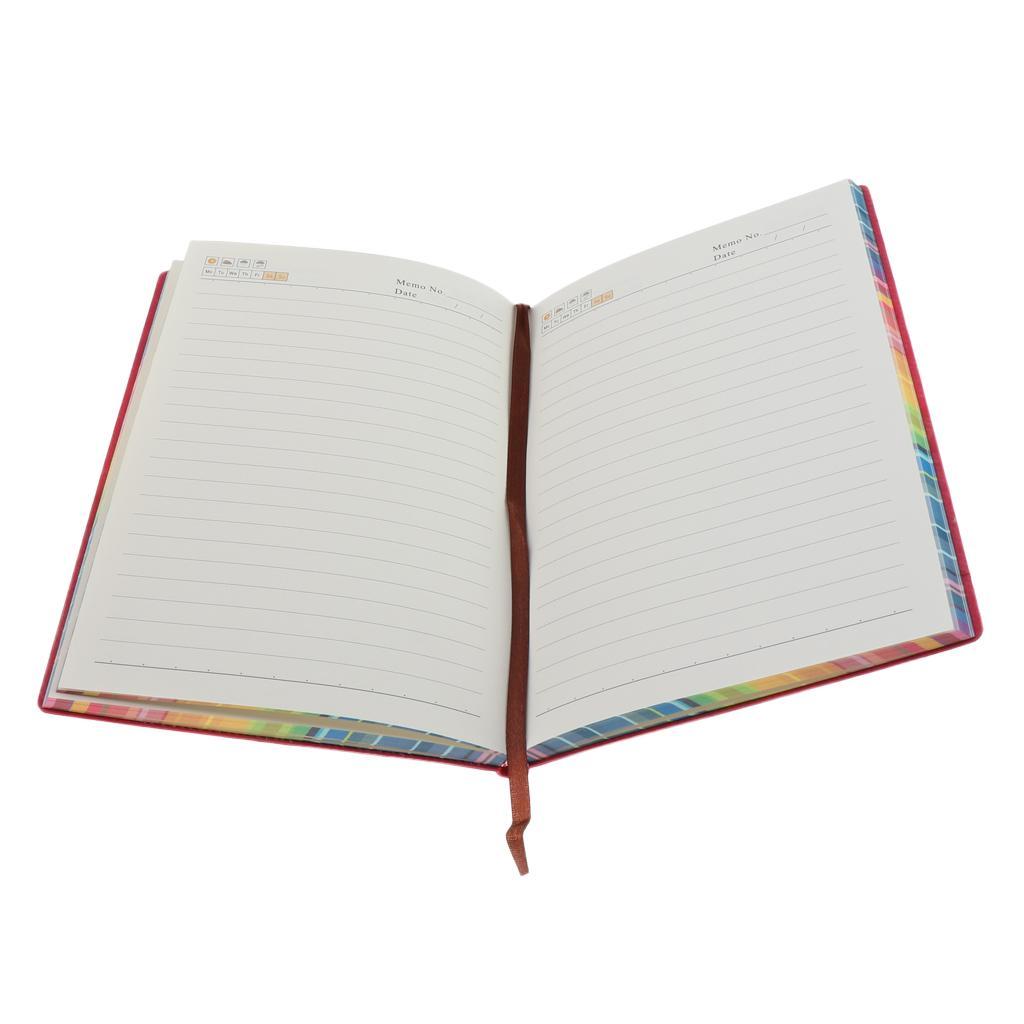 A5 Thickened Soft Cover PU Leather Notebook Rainbow Side