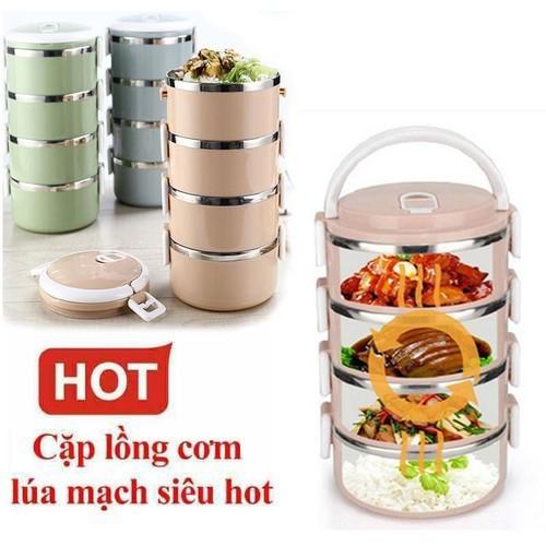 Cà Men 4 Tầng Lúa Mạch Ruột Inox