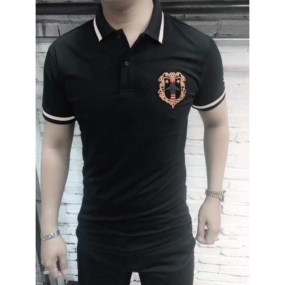 Áo Thun Nam Có Cổ Phối Logo Cao Cấp