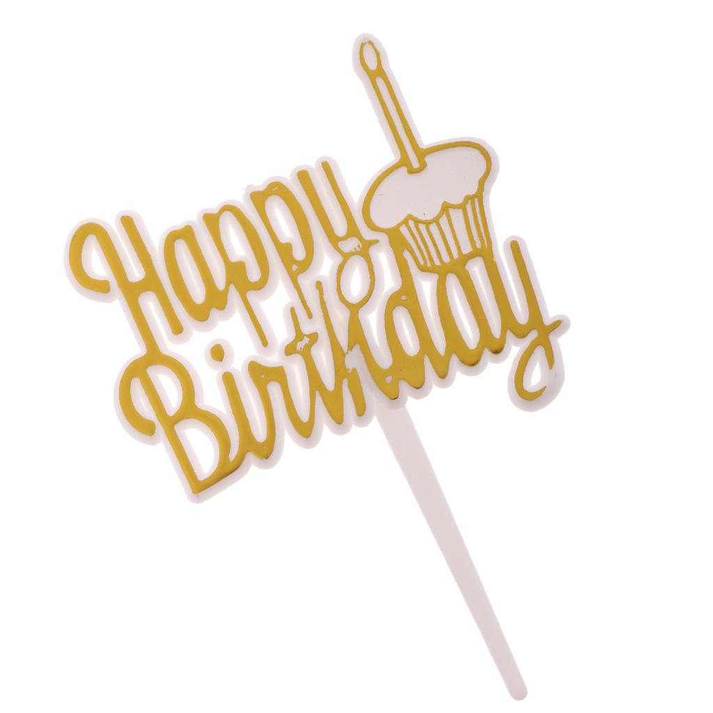 Gói 12 Happy Bánh Sinh Nhật Topper Cupcake Phím Nhà Đảng Bánh Centerpieces