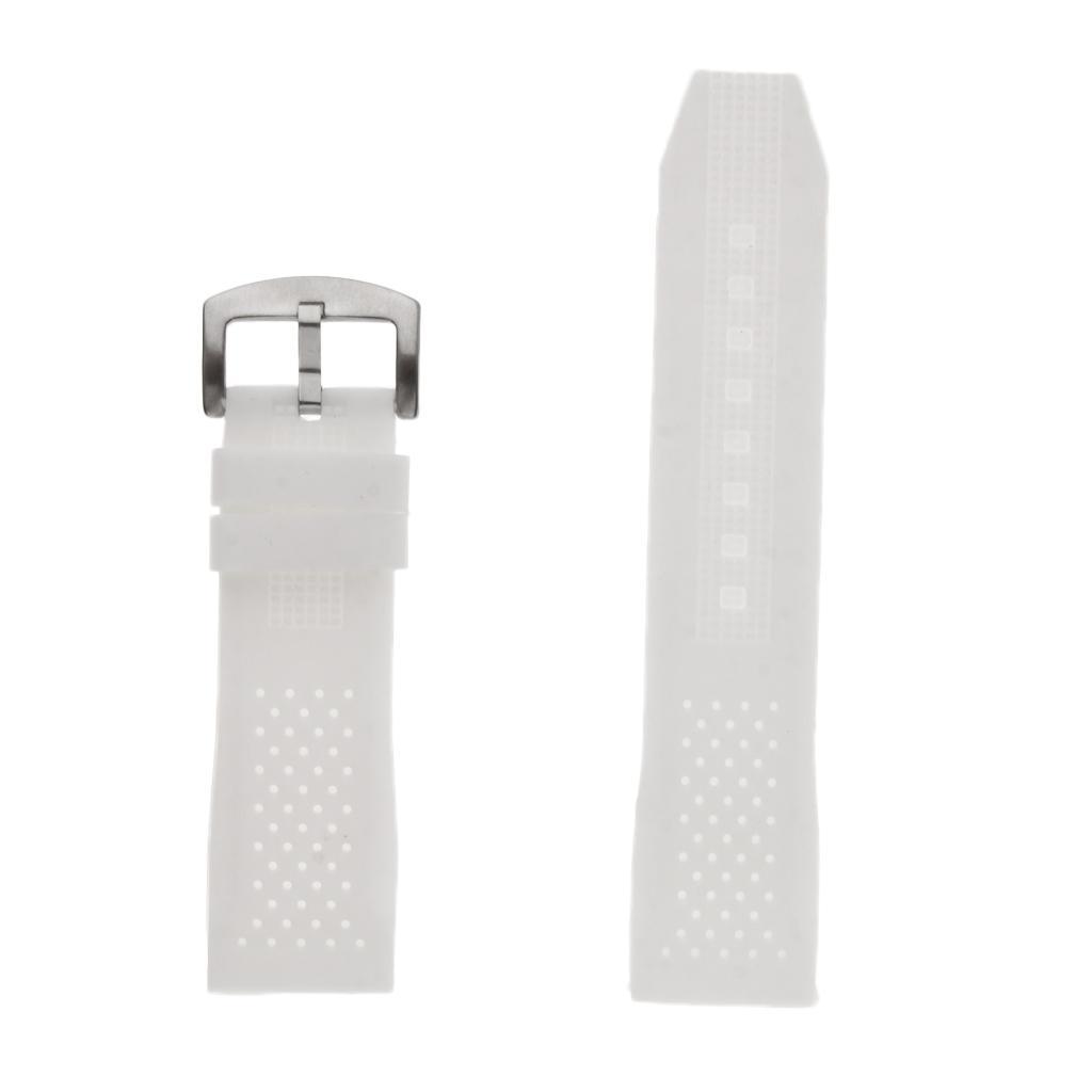 Silicone Watch Band Soft Rubber Replacement Strap Belt Waterproof White