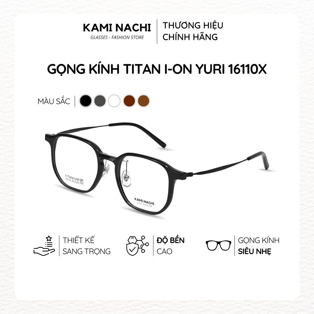 Gọng kính The Angel phiên bản Yuri chất liệu Titanium mạ I-on mã 16110X KAMI NACHI