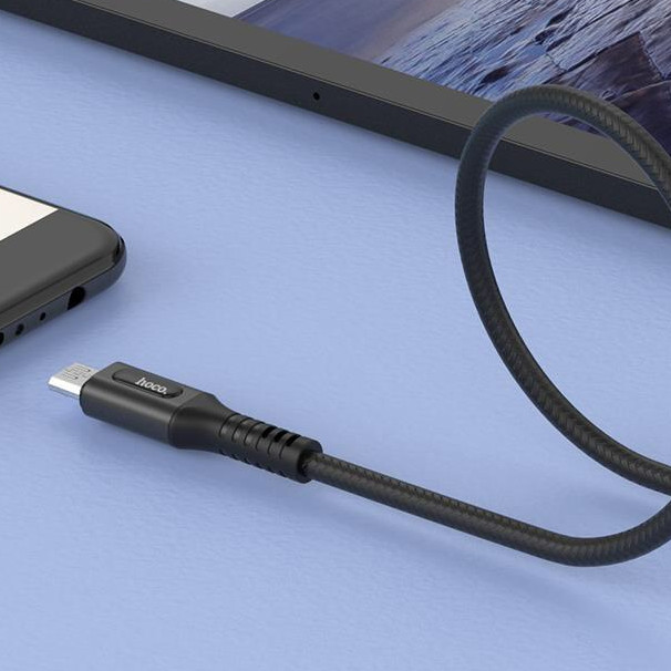 Cáp sạc Micro usb 2.4A đèn Led tự ngắt sạc dài 1.2m - Hàng chính hãng