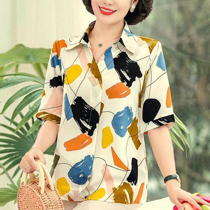 Thời Trang Trung Niên , ÁO Sơ mi Trung Niên Trẻ Trung Lịch Sự