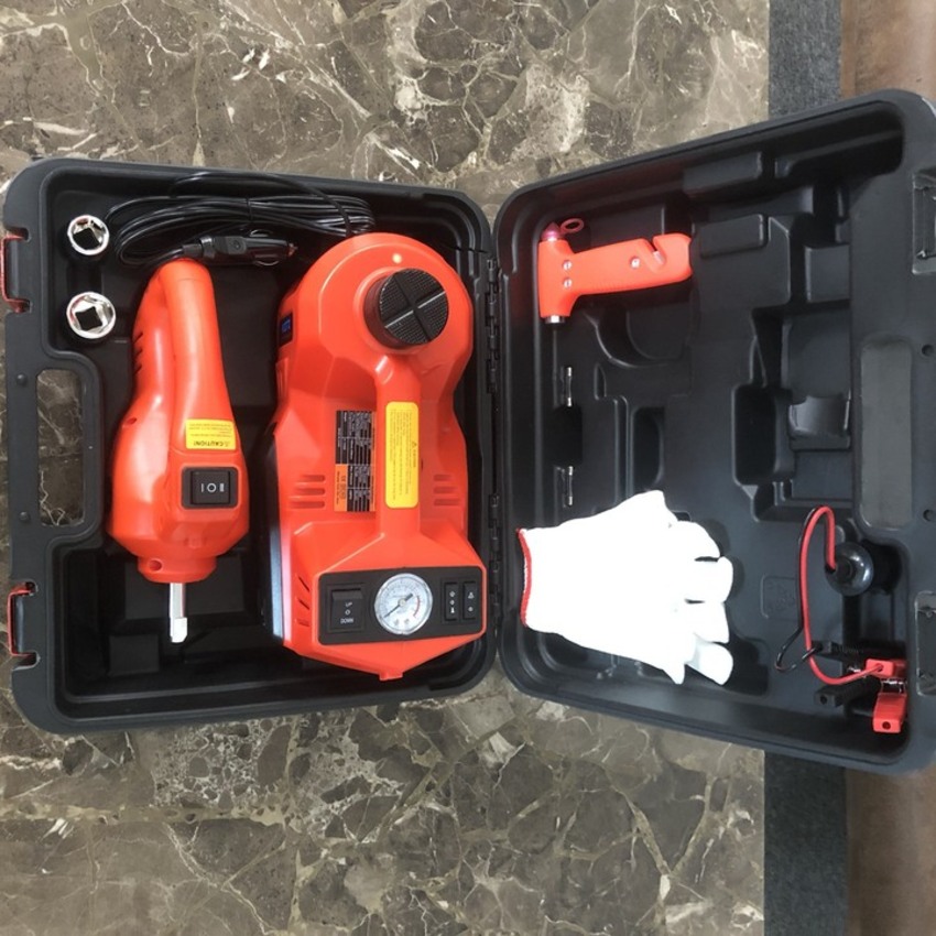 Bộ nâng kích gầm điện, con đội điện kiêm máy bơm lốp và máy siết ốc ô tô đa năng 3 trong 1 TY-155EHJS tải trọng 5 tấn - Hàng nhập khẩu